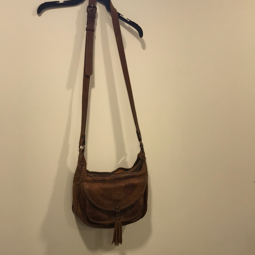 Patricia Nash Handbag,brown leather(one broken zipper)